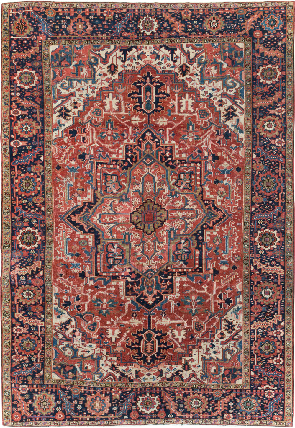 Antique Persian Heriz Room Size Carpet, No.31205 - Galerie Shabab
