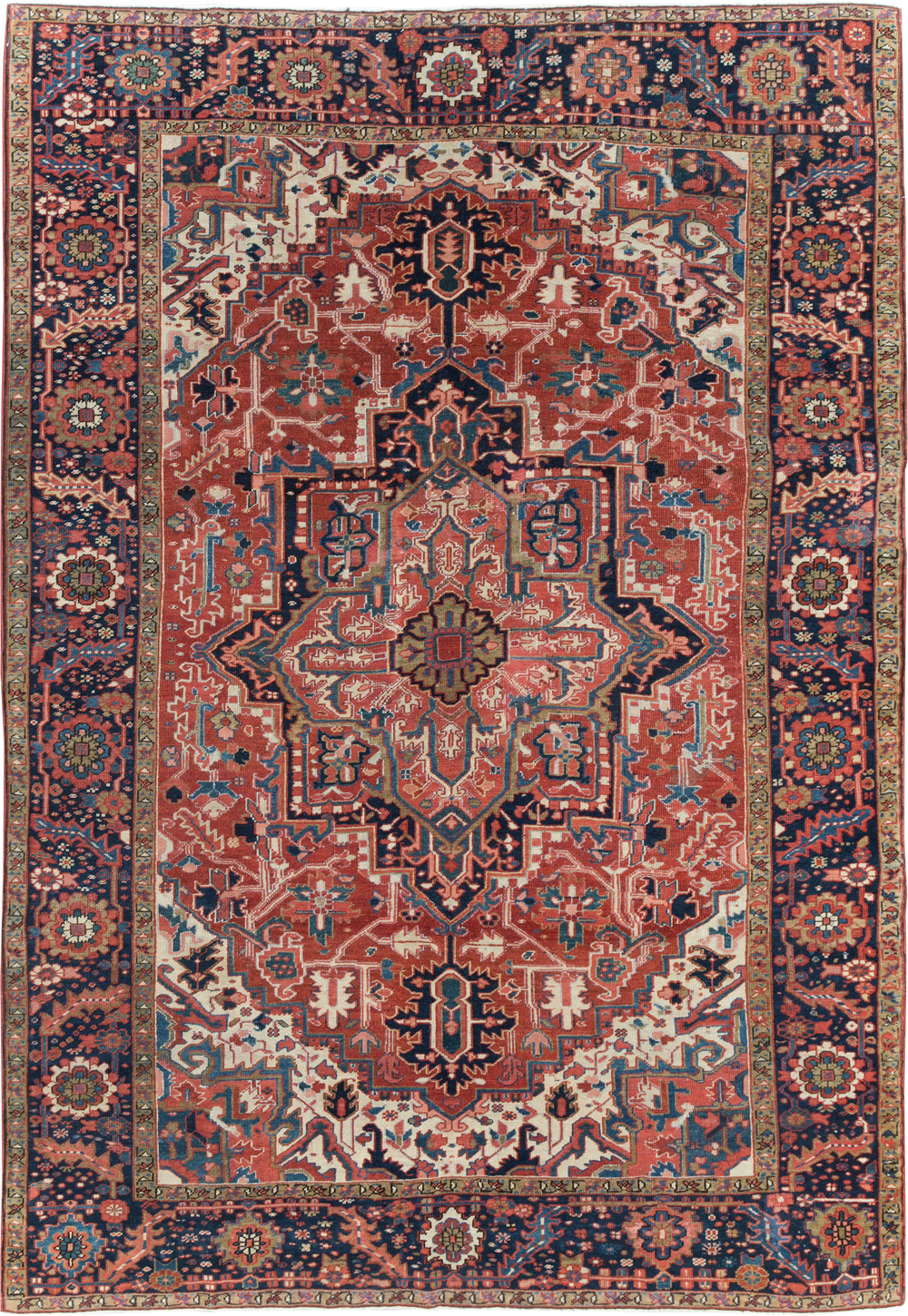 Antique Persian Heriz Room Size Carpet, No.31205 - Galerie Shabab