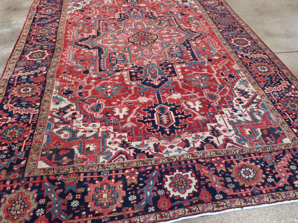 Antique Persian Heriz Room Size Carpet, No.31205 - Galerie Shabab