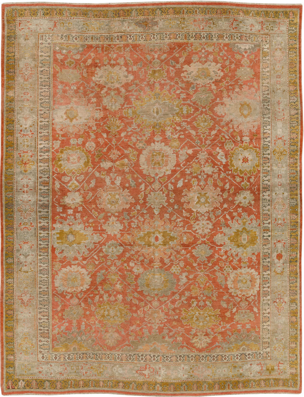 Antique Turkish Ghiordes Room Size Carpet, No.31206 - Galerie Shabab