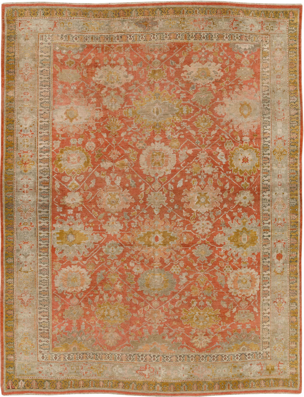 Antique Turkish Ghiordes Room Size Carpet, No.31206 - Galerie Shabab