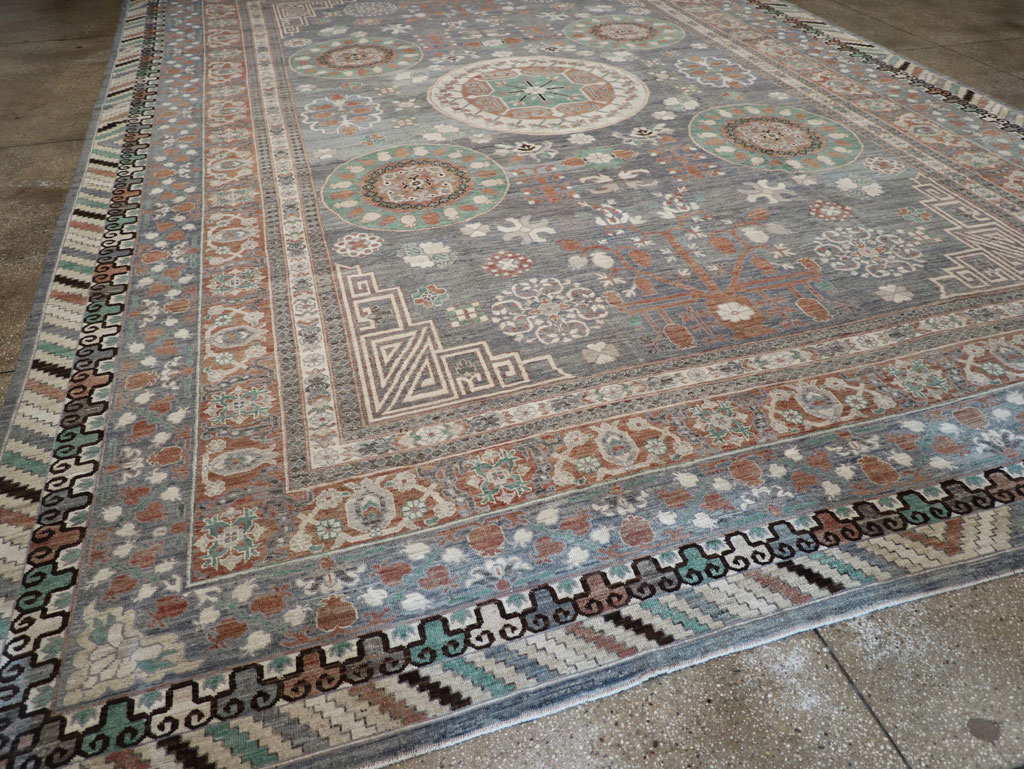 Modern East Turkestan Khotan Oversize Carpet, No.31207 - Galerie Shabab