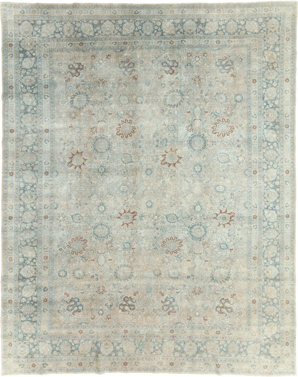 Antique Persian Tabriz Room Size Carpet, No.31210 - Galerie Shabab
