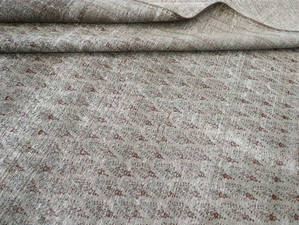 Distressed Antique Persian Tabriz Room Size Carpet, No.31213 - Galerie Shabab