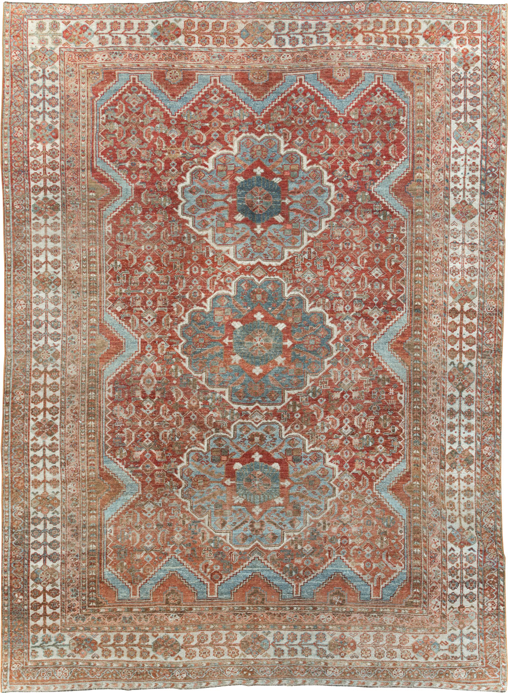 Antique Persian Shiraz Small Room Size Carpet, No.31215 - Galerie Shabab