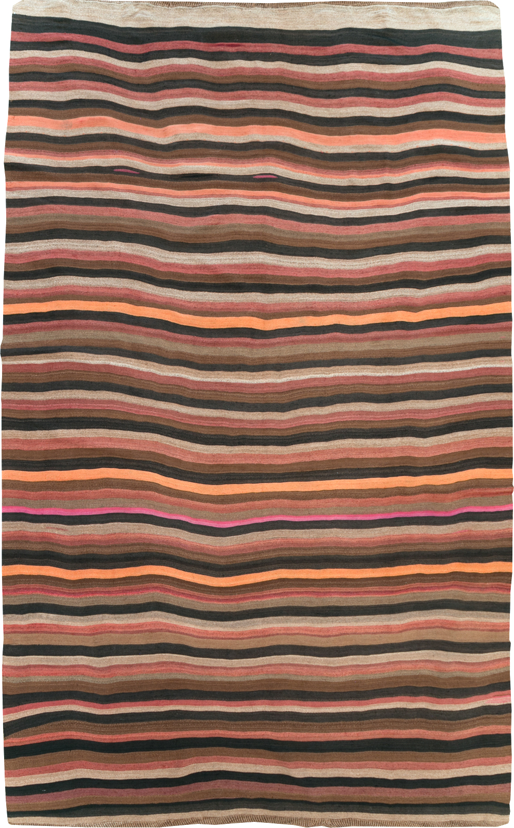 Vintage Turkish Flatweave Kilim Long Room Size Carpet, No.31223 - Galerie Shabab