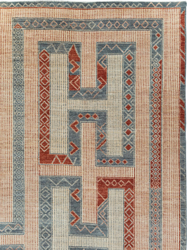 African Tuareg Inspired Contemporary Khotan Room Size Carpet, No.31226 - Galerie Shabab