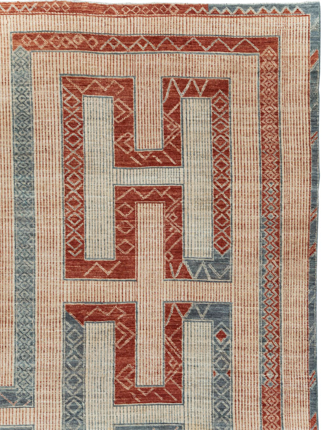African Tuareg Inspired Contemporary Khotan Room Size Carpet, No.31226 - Galerie Shabab