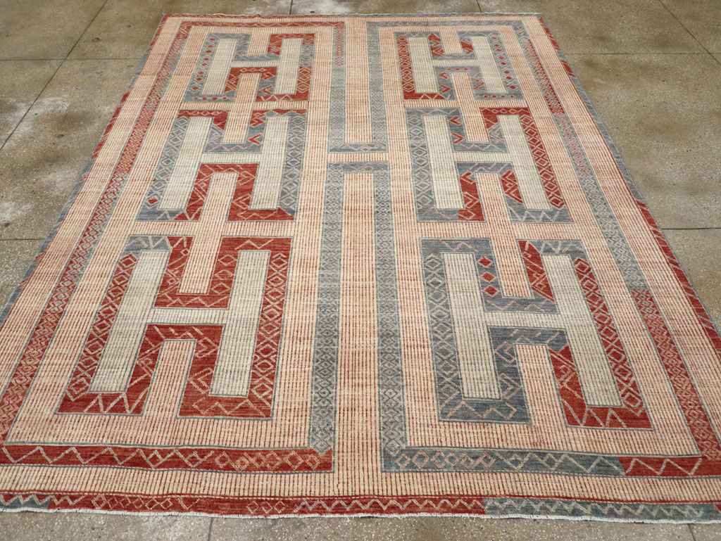 African Tuareg Inspired Contemporary Khotan Room Size Carpet, No.31226 - Galerie Shabab