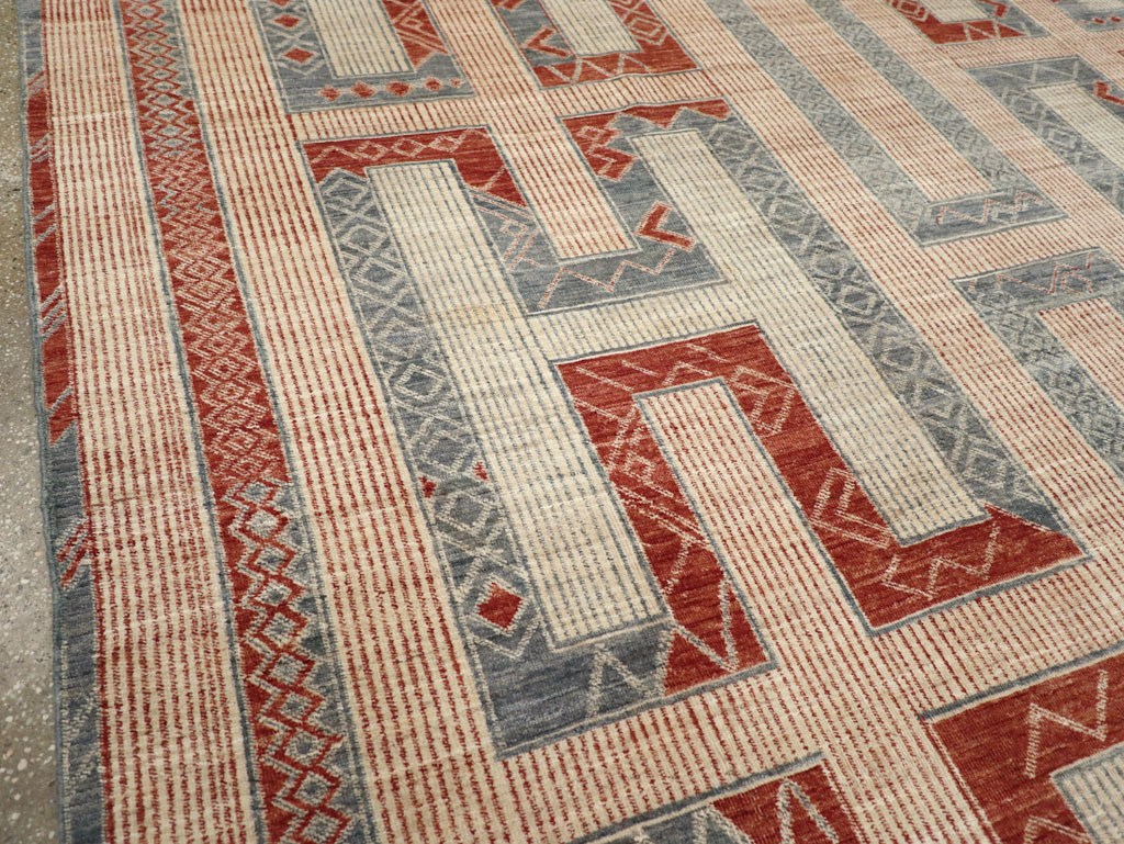 African Tuareg Inspired Contemporary Khotan Room Size Carpet, No.31226 - Galerie Shabab
