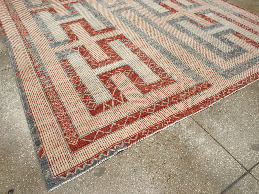 African Tuareg Inspired Contemporary Khotan Room Size Carpet, No.31226 - Galerie Shabab