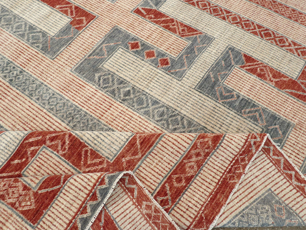 African Tuareg Inspired Contemporary Khotan Room Size Carpet, No.31226 - Galerie Shabab