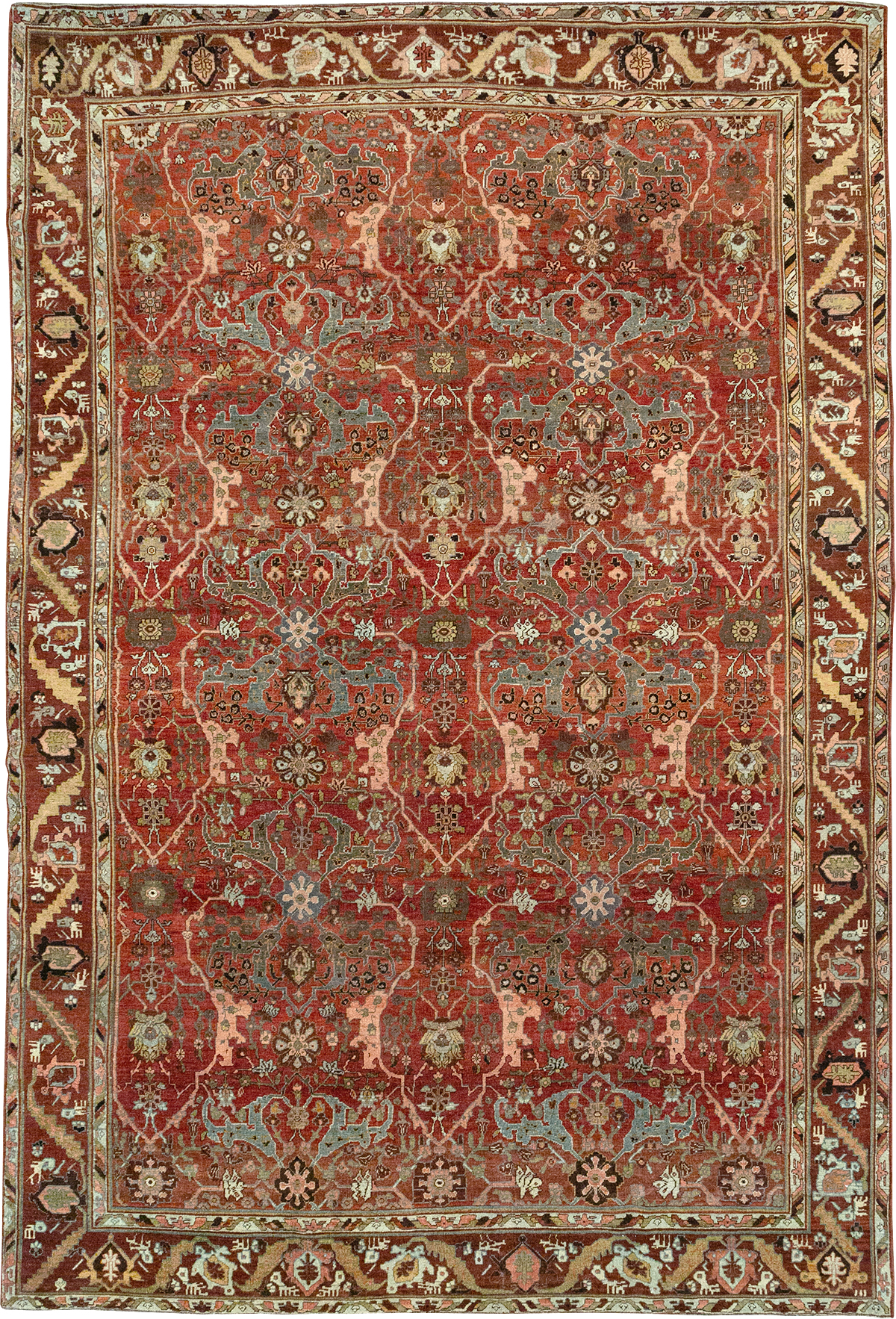 Antique Persian Bidjar Room Size Carpet, No.31234 - Galerie Shabab