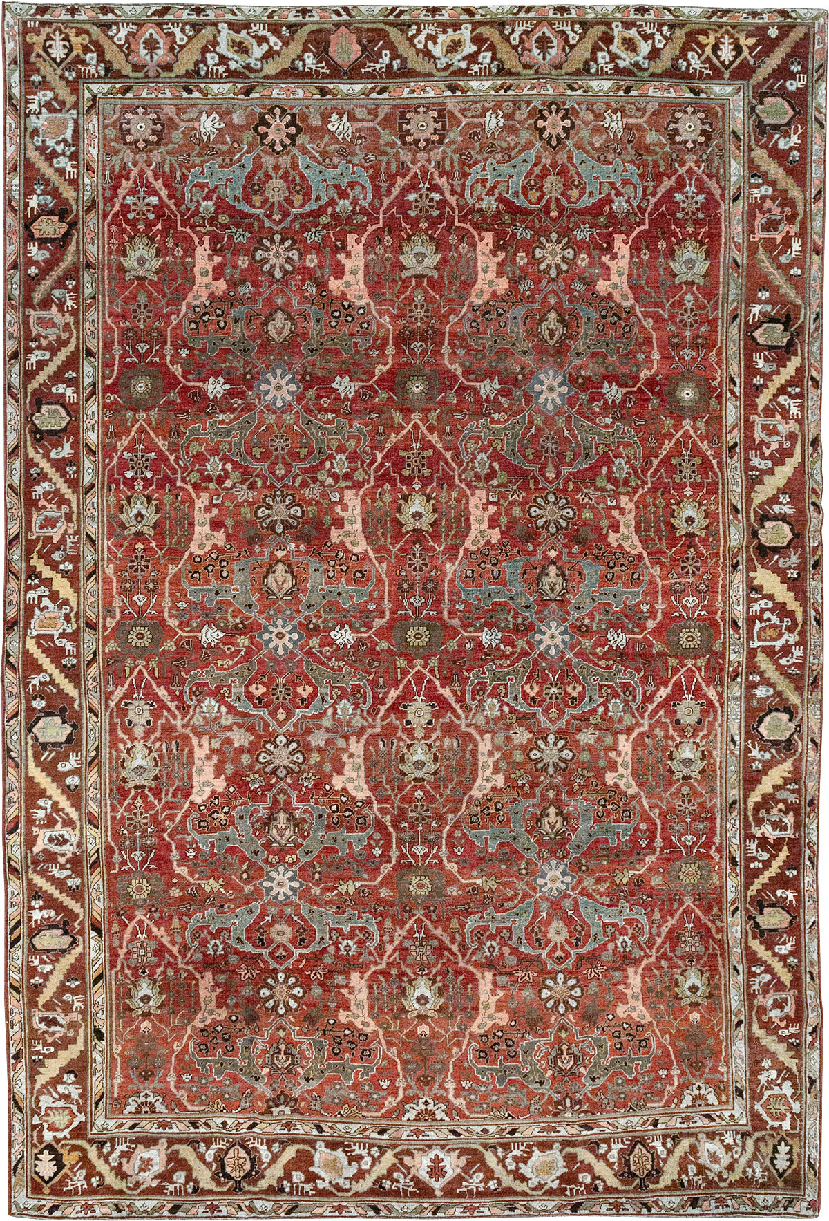 Antique Persian Bidjar Room Size Carpet, No.31234 - Galerie Shabab