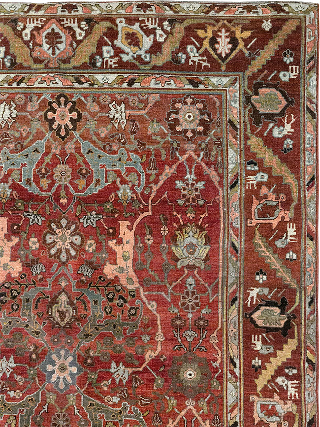 Antique Persian Bidjar Room Size Carpet, No.31234 - Galerie Shabab