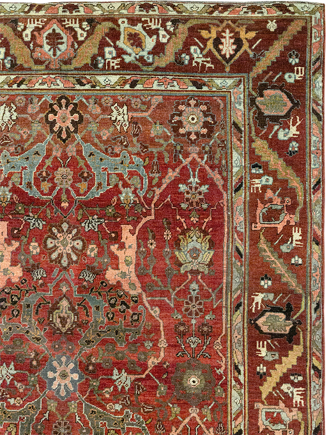 Antique Persian Bidjar Room Size Carpet, No.31234 - Galerie Shabab
