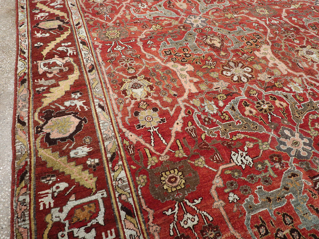Antique Persian Bidjar Room Size Carpet, No.31234 - Galerie Shabab