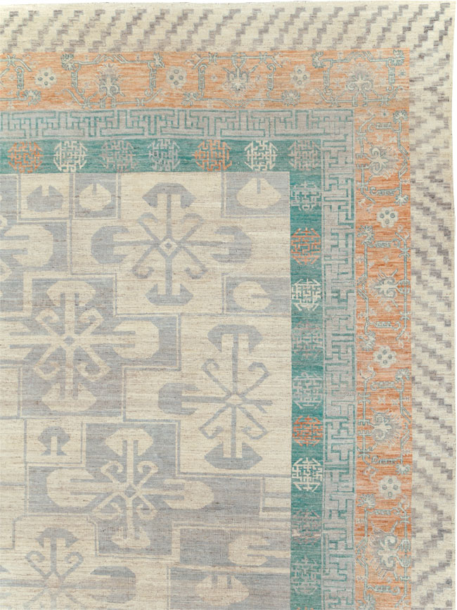 Modern East Turkestan Khotan Oversize Carpet, No.31235 - Galerie Shabab