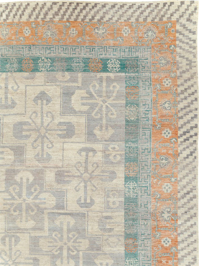 Modern East Turkestan Khotan Oversize Carpet, No.31235 - Galerie Shabab