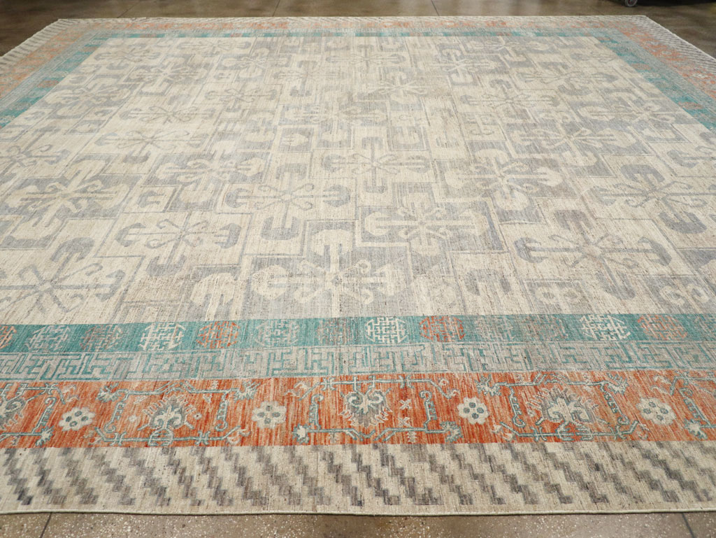 Modern East Turkestan Khotan Oversize Carpet, No.31235 - Galerie Shabab