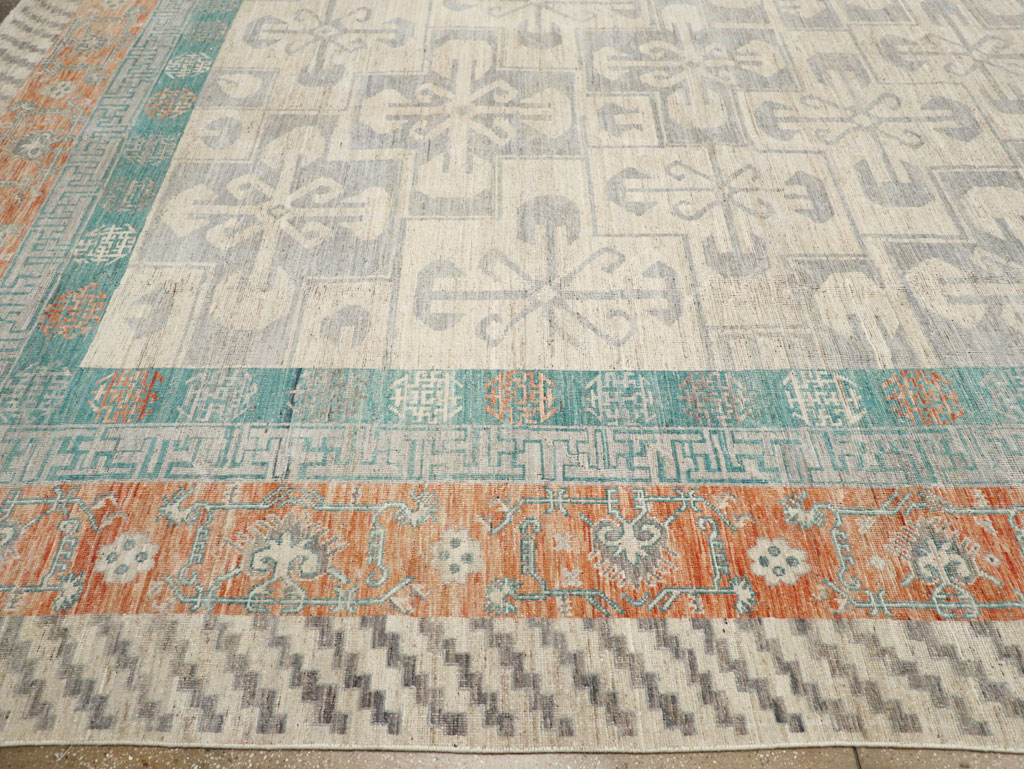 Modern East Turkestan Khotan Oversize Carpet, No.31235 - Galerie Shabab