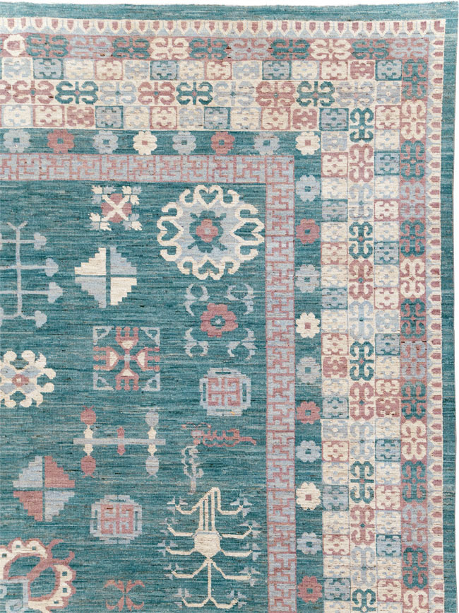 Contemporary East Turkestan Khotan Room Size Carpet, No.31236 - Galerie Shabab