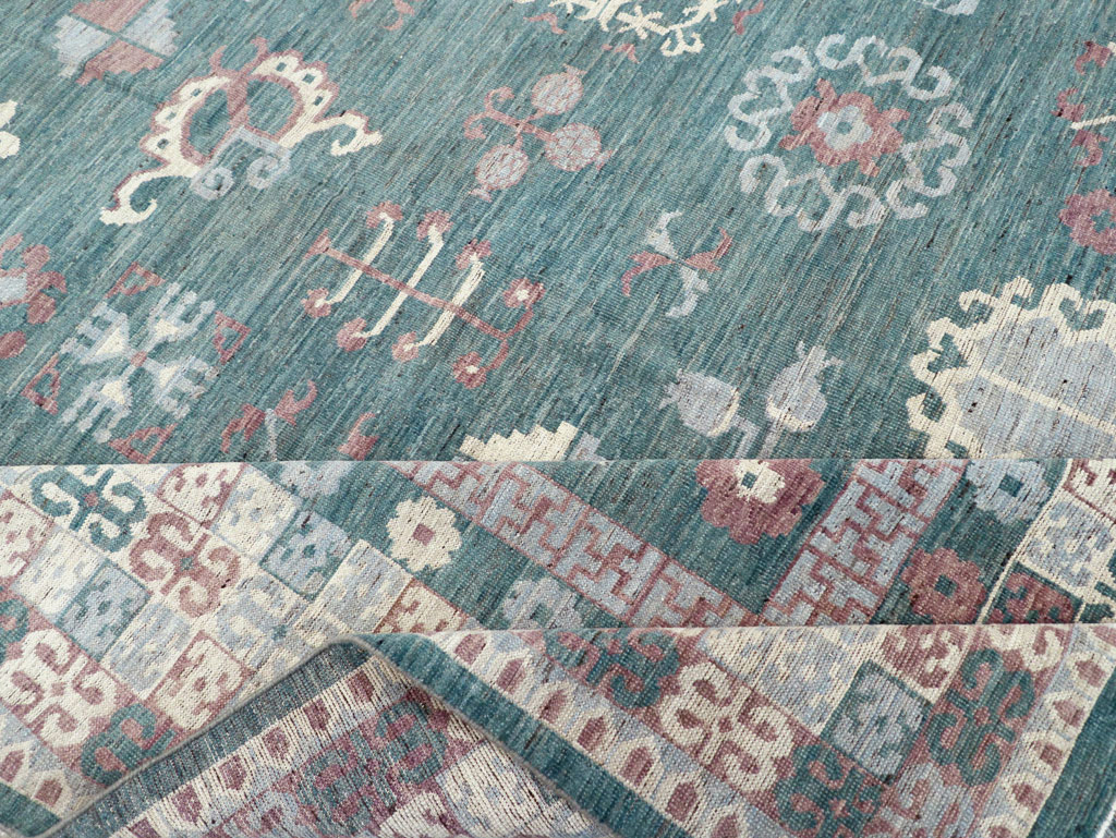 Contemporary East Turkestan Khotan Room Size Carpet, No.31236 - Galerie Shabab