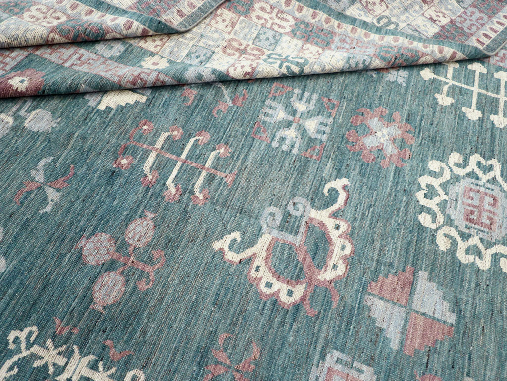 Contemporary East Turkestan Khotan Room Size Carpet, No.31236 - Galerie Shabab