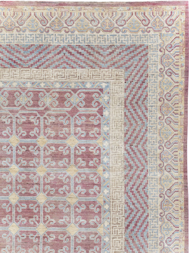 Contemporary East Turkestan Khotan Large Room Size Carpet, No.31239 - Galerie Shabab