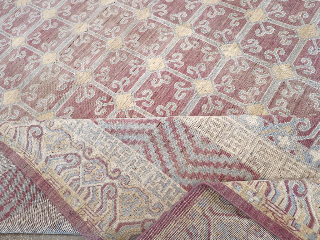 Contemporary East Turkestan Khotan Large Room Size Carpet, No.31239 - Galerie Shabab
