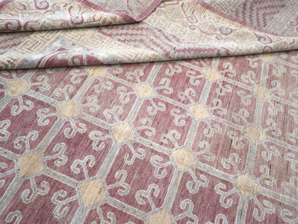 Contemporary East Turkestan Khotan Large Room Size Carpet, No.31239 - Galerie Shabab