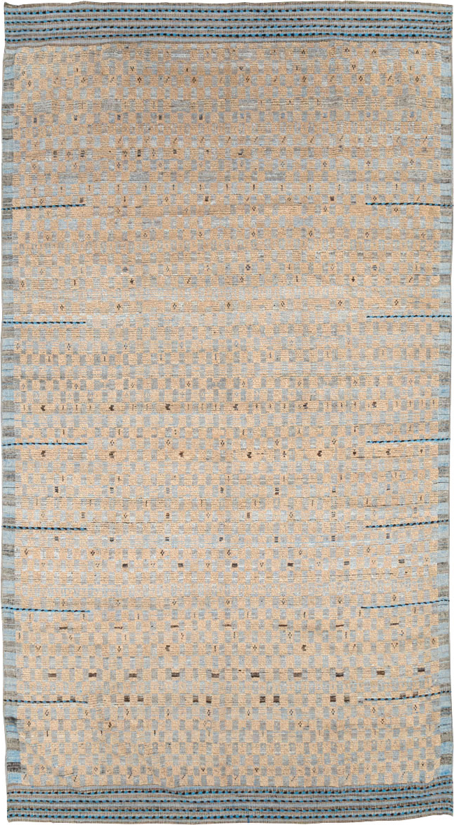 Moroccan Inspired Contemporary Turkish Long and Narrow Carpet, No.31242 - Galerie Shabab