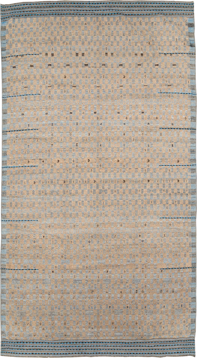 Moroccan Inspired Contemporary Turkish Long and Narrow Carpet, No.31242 - Galerie Shabab