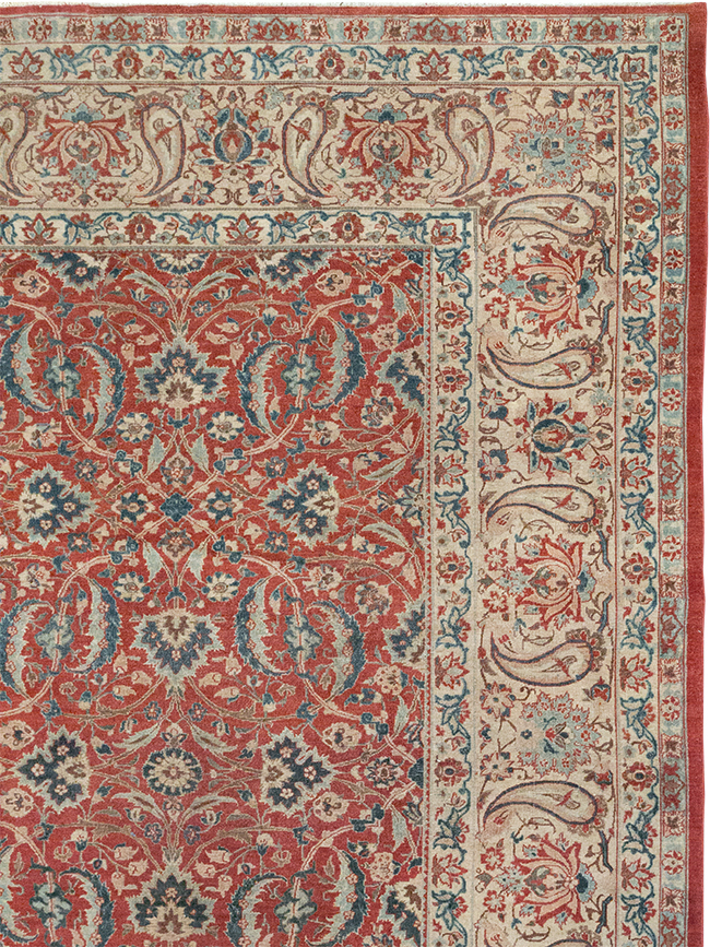 Vintage Persian Isfahan Room Size Carpet, No.31245 - Galerie Shabab