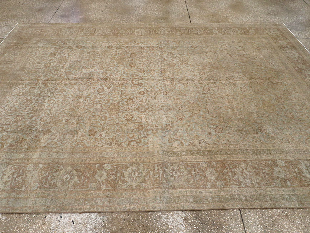 Vintage Persian Tabriz Accent Carpet, No.31246 - Galerie Shabab