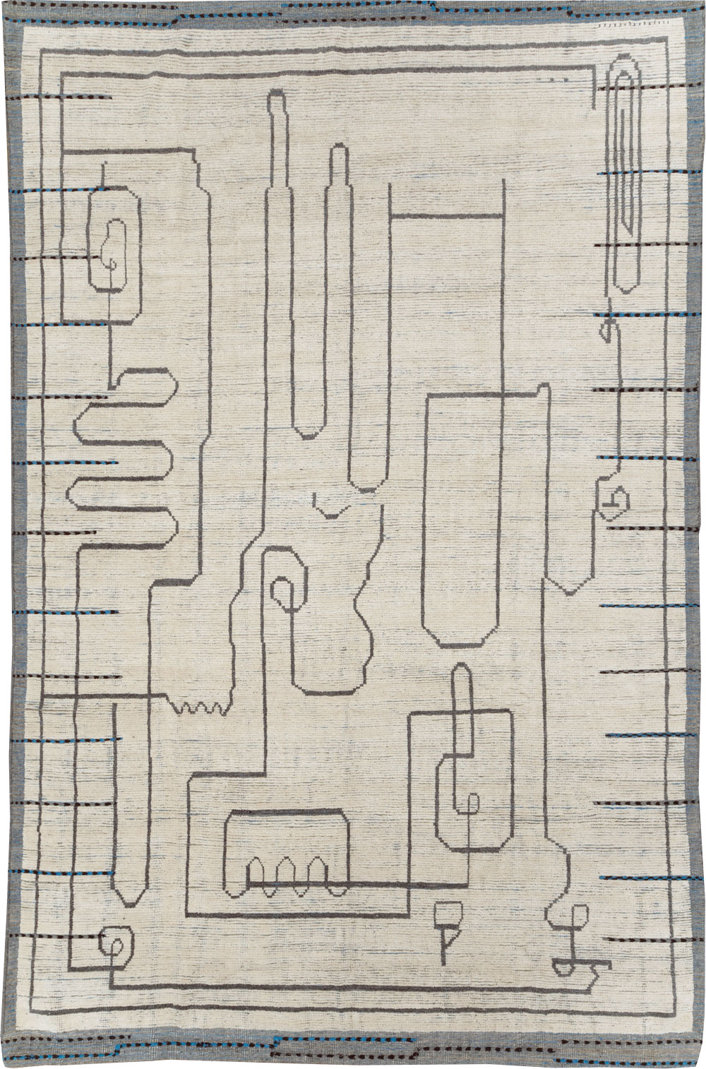 Moroccan Inspired Contemporary Turkish Room Size Carpet, No.31248 - Galerie Shabab