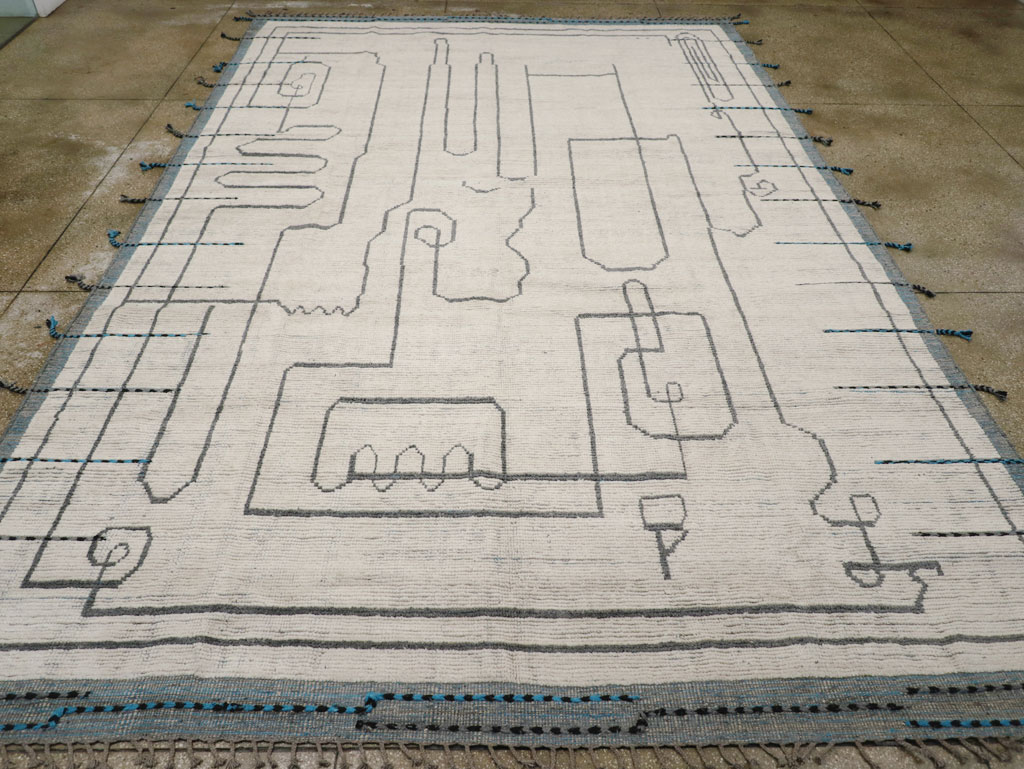 Moroccan Inspired Contemporary Turkish Room Size Carpet, No.31248 - Galerie Shabab