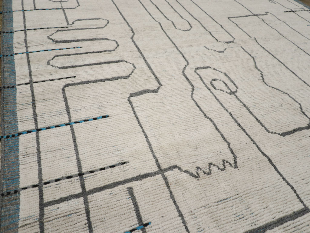 Moroccan Inspired Contemporary Turkish Room Size Carpet, No.31248 - Galerie Shabab