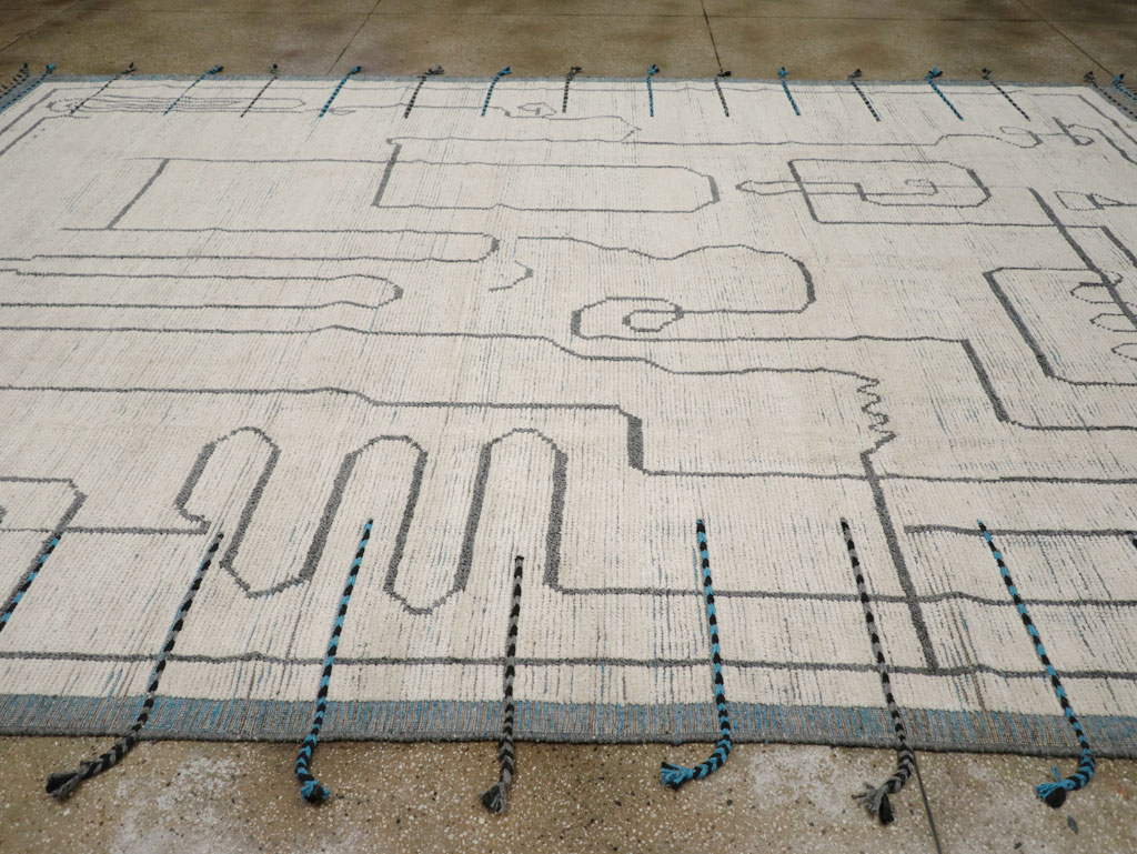 Moroccan Inspired Contemporary Turkish Room Size Carpet, No.31248 - Galerie Shabab