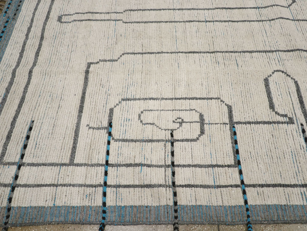Moroccan Inspired Contemporary Turkish Room Size Carpet, No.31248 - Galerie Shabab