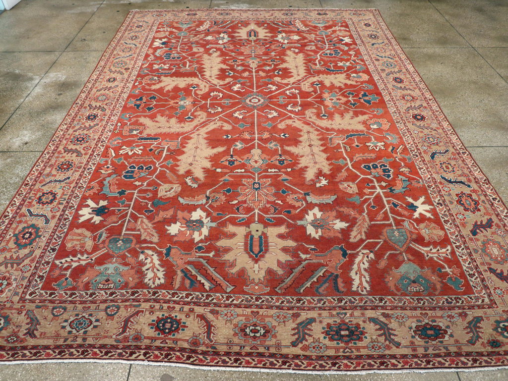 Antique Persian Heriz Room Size Carpet, No.31252 - Galerie Shabab