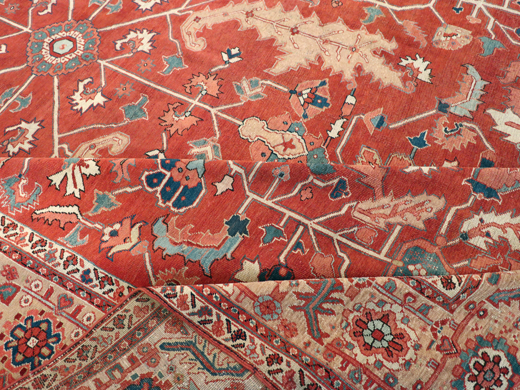 Antique Persian Heriz Room Size Carpet, No.31252 - Galerie Shabab