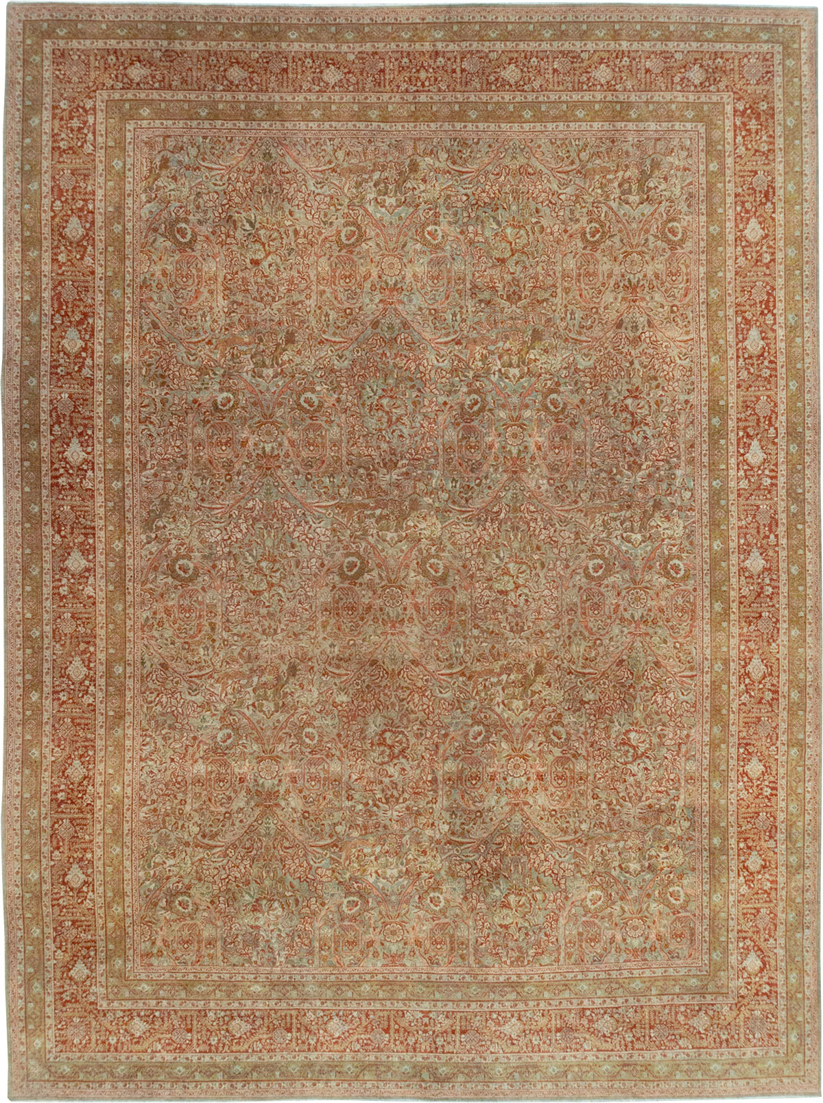 Antique Persian Tabriz Large Carpet, No.31263 - Galerie Shabab