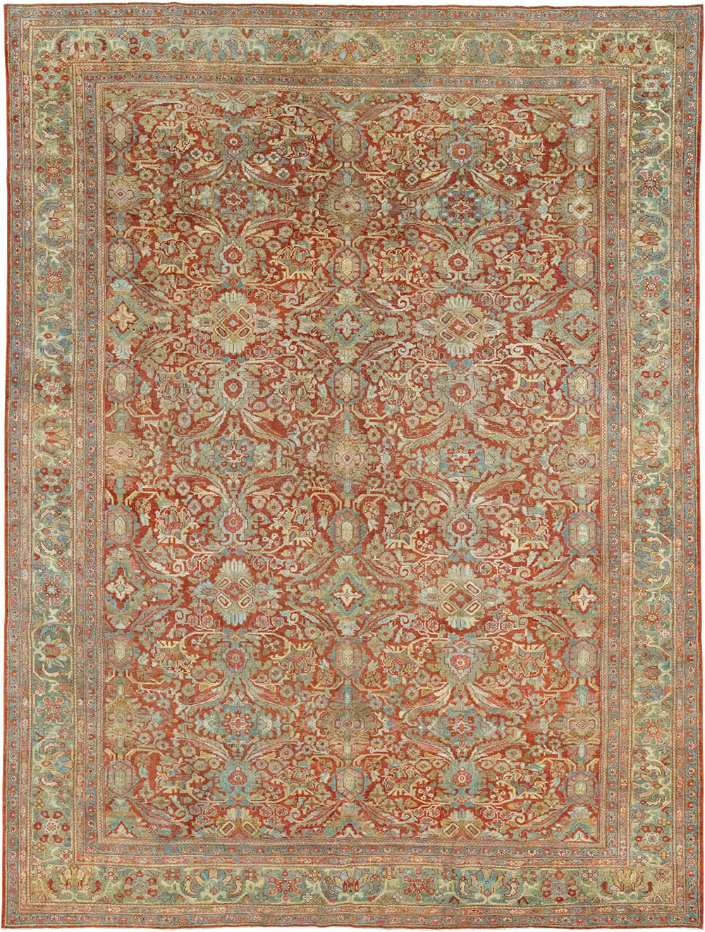 Antique Persian Mahal Room Size Carpet, No.31270 - Galerie Shabab
