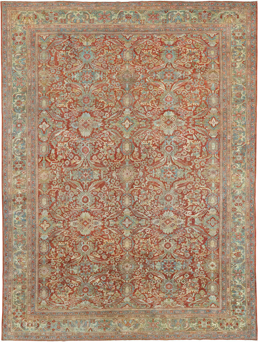 Antique Persian Mahal Room Size Carpet, No.31270 - Galerie Shabab