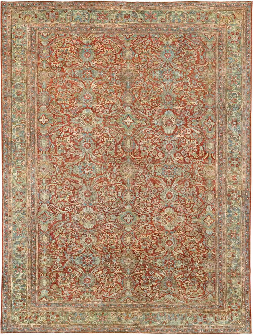Antique Persian Mahal Room Size Carpet, No.31270 - Galerie Shabab