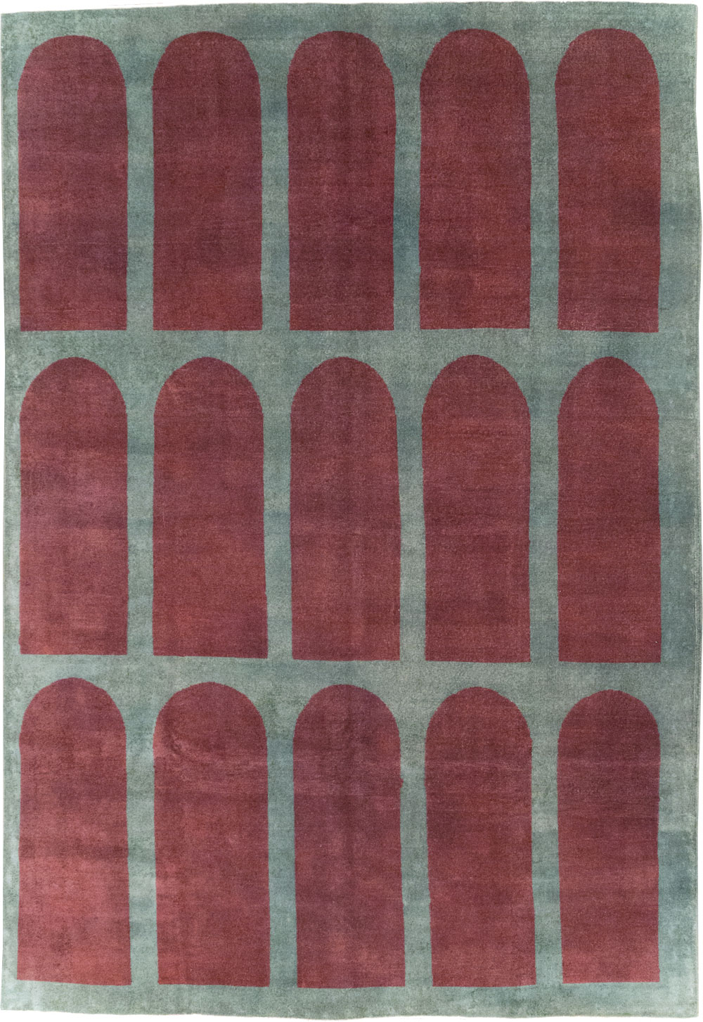 Vintage Turkish Art Deco Stye Room Size Carpet, No.31271 - Galerie Shabab