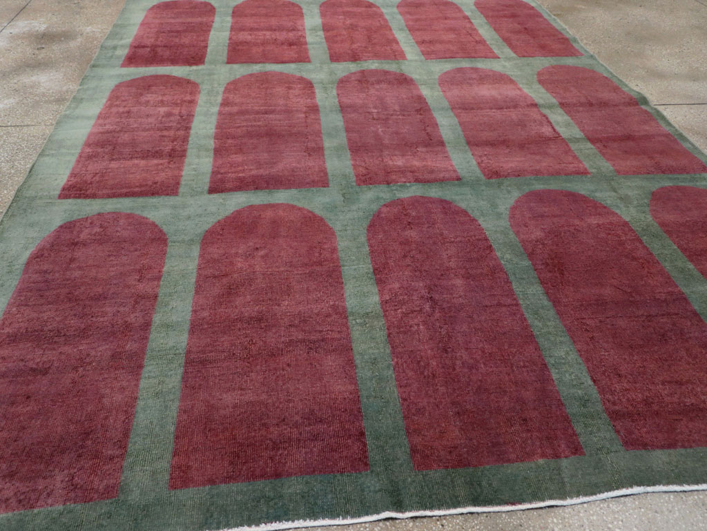 Vintage Turkish Art Deco Style Room Size Carpet, No.31272 - Galerie Shabab