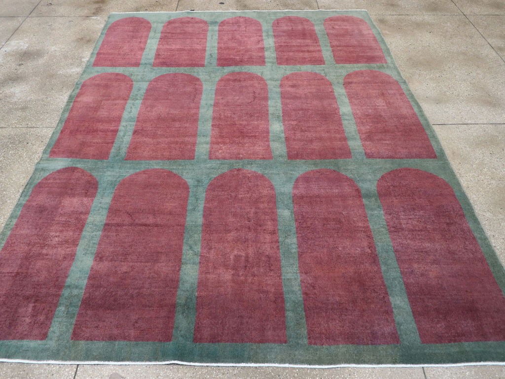 Vintage Turkish Art Deco Style Room Size Carpet, No.31273 - Galerie Shabab