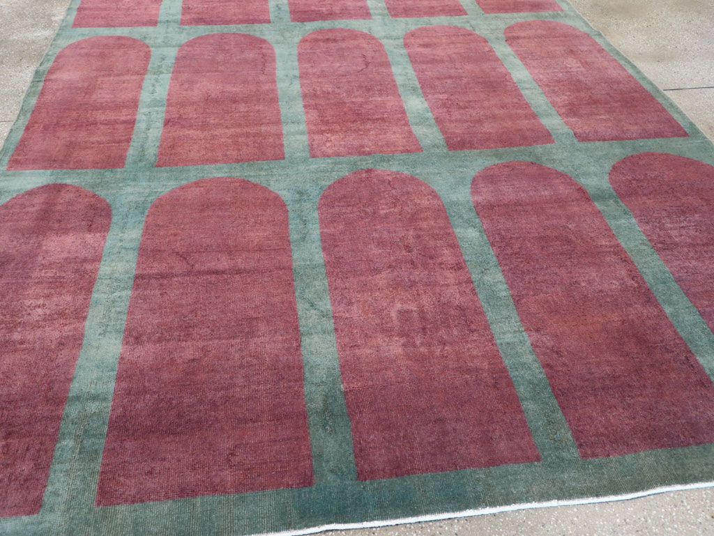 Vintage Turkish Art Deco Style Room Size Carpet, No.31273 - Galerie Shabab